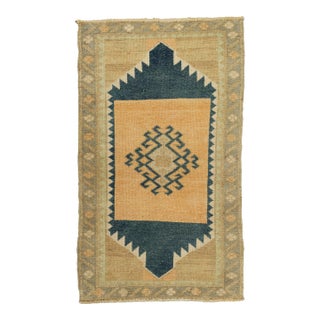 Turkish Mini Rug Oriental Hand Knotted Vintage Rug 1'7" x 1'8" #21155 For Sale
