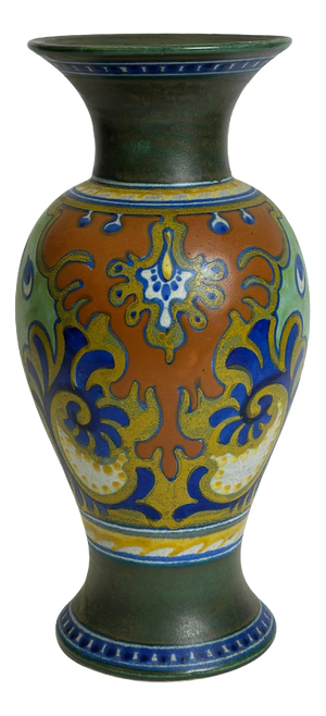 Dutch Rhodian Style Gouda Ceramic Vase attributed to Zuid, Netherlands, 1921