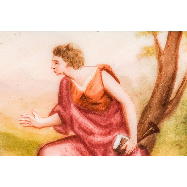 Early 20th Century Quality Hand Painted Antique Porcelain Trinket Jewelry Box For Sale - Image 5 of 17