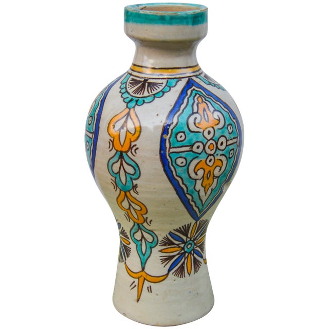 Early 20th Century Moorish Ceramic Vase For Sale