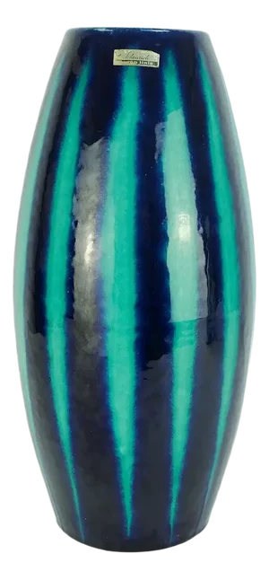 Mid-Century Model No. 248-38 Europ Line Vase in Blue and Emerald Green from Scheurich, 1950s