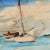 Capture the spirit of the sea with this framed watercolor, "Untitled Sailboat," attributed to the celebrated American...
