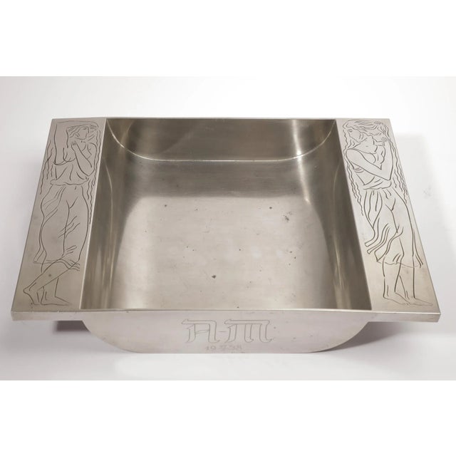 Pewter Athena Tray by Oscar Antonsson for Ystad Metall, 1937 For Sale - Image 4 of 6