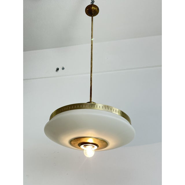 Mid-Century Hanging Light in Opaline Glass from Stilux Milano, 1960s For Sale - Image 10 of 12