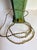 Vintage Verdigris Metal Table Lamp With Faceted Base & Tapered Shade For Sale - Image 12 of 12