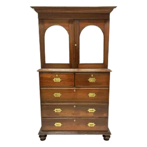 19th Century English Mahogany Linen Cupboard