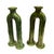 Pair of green ceramic candle holders from Tamegroute, 19th century. XX – Morocco Exquisite pair of glazed ceramic vases in...