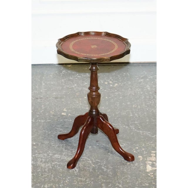 Lovely Burdundy Leather Top Side Table. Measurements Height - 52 cm Width - 34 cm Depth - 34 cm Please note all...