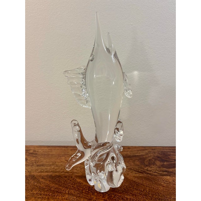 Glass 1970s Murano Blown Glass Marlin Fish Sculpture, Italy For Sale - Image 7 of 8