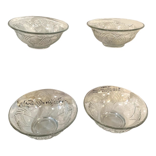 VTG Y2k 1995 Anchor Hocking Hot/Cold Bowl Set 6.5 In. New Old Stock - 4pcs For Sale