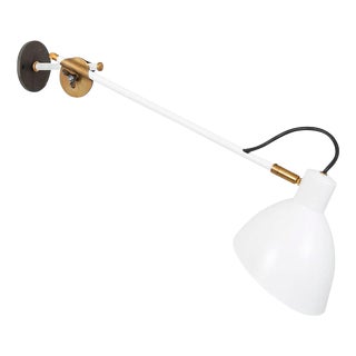 White KH#1 Long Arm Wall Lamp by Sabina Grubbeson for Konsthantverk For Sale