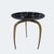 Revelation Modern Black Marble and Forged Gold Metal Wishbone Round Side Tables- A Pair For Sale - Image 10 of 11