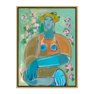Rose by Rebecca Jack in Gold Frame, Small Art Print on Canvas