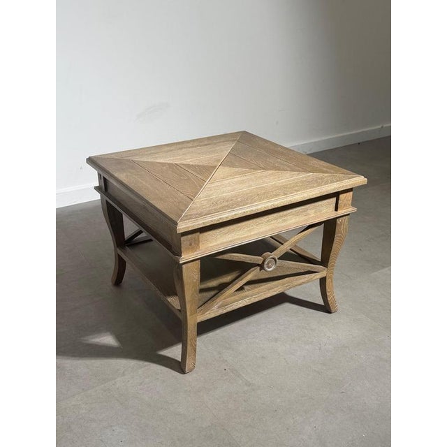 Oak Side Table with Drawer and Lower Shelf from RR Interiors For Sale - Image 3 of 6