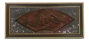 19th Century Chinese Wood Carving of Phoenix in Red & Gold
