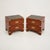 Campaign Mid-Century English Mahogany Campaign & Tooled Leather Side Tables / Chests - Pair For Sale - Image 3 of 5