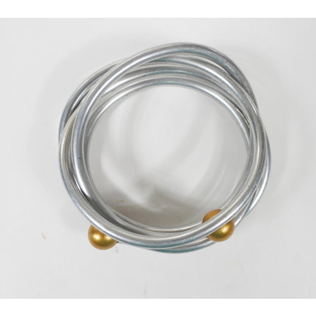 Late 20th Century Aluminum Wrap Bracelet For Sale - Image 4 of 4