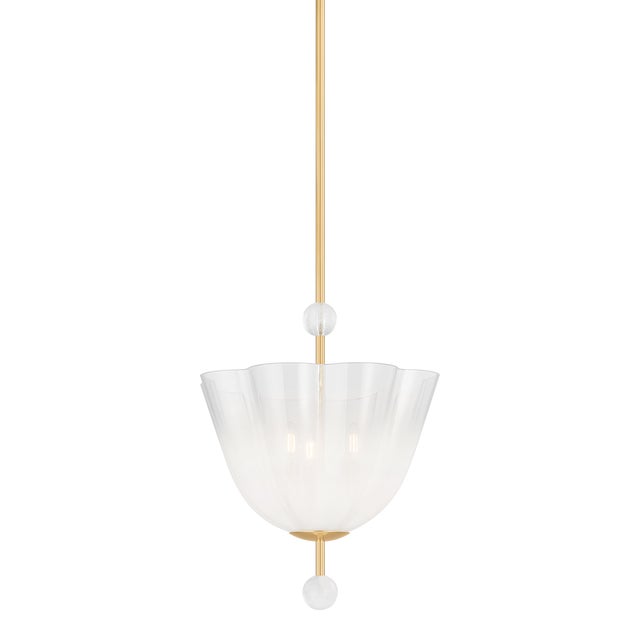 Hudson Valley Lighting Cambria Heights 17 in. 3 Light Lantern in Aged Brass Finish For Sale - Image 10 of 10