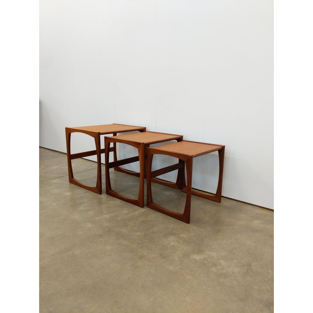 1960s Set of Vintage Mid Century Modern Teak Nesting Tables Attributed to G Plan For Sale - Image 5 of 10