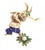The product is a unique and whimsical brooch featuring a rabbit golfer design, made with multicolor enamel and set in 14k...