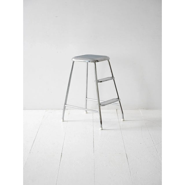 Vintage Scandinavian Steel and Formica Stepladder, 1960s For Sale - Image 4 of 8