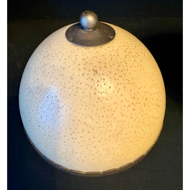 1950s Vintage Italian Ostrich Egg Lighter For Sale - Image 5 of 6