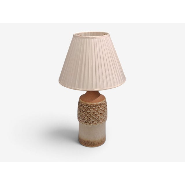 1960s Søholm Stentøj, Large Table Lamp, Beige Stoneware For Sale - Image 4 of 11