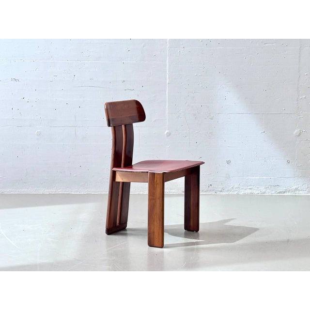 Sapporo Dining Table and Chairs in Walnut by Mario Marenco for Mobilgirgi, Italy, 1970s, Set of 5 For Sale - Image 11 of 16