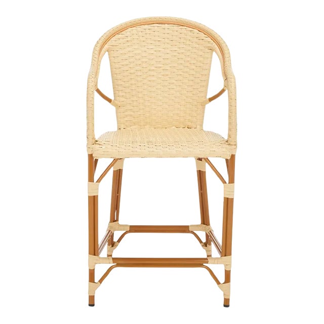 California Counter Stool with Arms - Natural For Sale