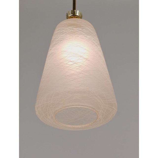 Mid-Century Brass Crown Pendant Lamp Lantern in the style of Gio Ponti, Italy, 1950s For Sale - Image 16 of 18