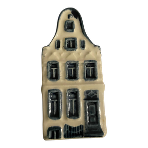 Vintage Blue Delft Royal Goedewaagen Mini Canal House Amsterdam Keizersgracht