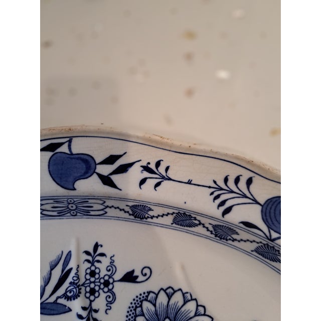 Early 20th Century Blue Onion Platter For Sale - Image 10 of 16