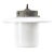 White Vintage White Enamel & Opaline Glass Pendant Lamp For Sale - Image 8 of 8