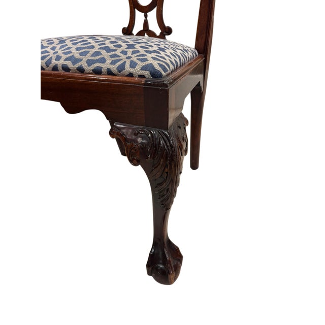 Mid 20th Century Set of 3 Mid 20th Century English Chippendale Style Mahogany Dining Chairs For Sale - Image 5 of 5