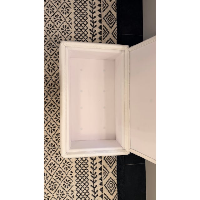 Ever White Slipcovered Storage Nursery Ottoman by Leanne Ford For Sale In San Francisco - Image 6 of 6