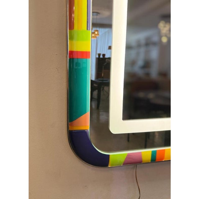 Aurea G Wall Mirror in Stainless Steel by Jonathan Amar Studio For Sale - Image 4 of 11