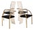 Vintage Chairs in Acrylic and Brass from Belgo Chrome, 1980s, Set of 4 For Sale