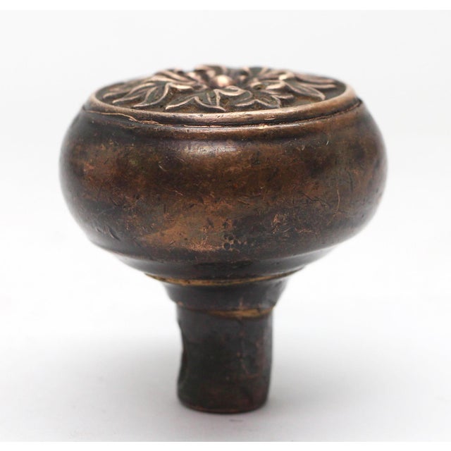 Traditional Bronze Decorative Single Door Knob For Sale - Image 3 of 4