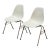 Charles and Ray Eames for Herman Miller White Molded Plastic Stackable Side Chairs, Pair For Sale