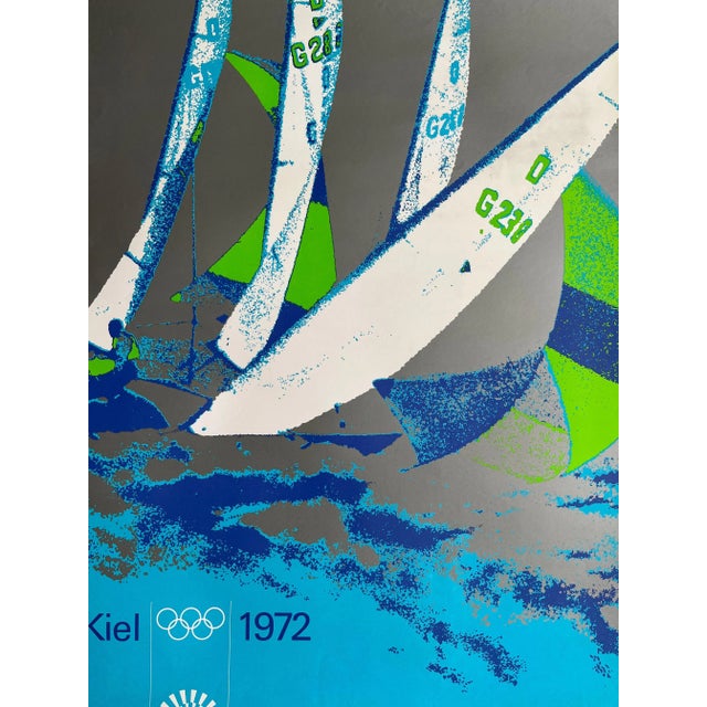 Munich Olympic Games Sejling Skabe Yachting Poster by Otl Aicher, 1972 For Sale - Image 3 of 7