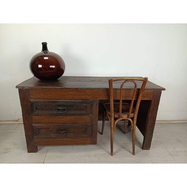 Antique Oak Counter Desk For Sale - Image 10 of 18