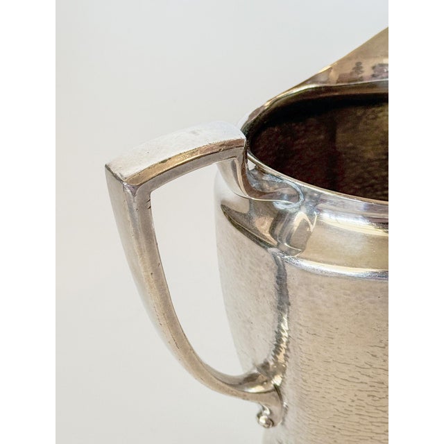 Metal 1930s Hammered Nickel Silver Pitcher, Homan Plate W.m. Mount Usa For Sale - Image 7 of 17