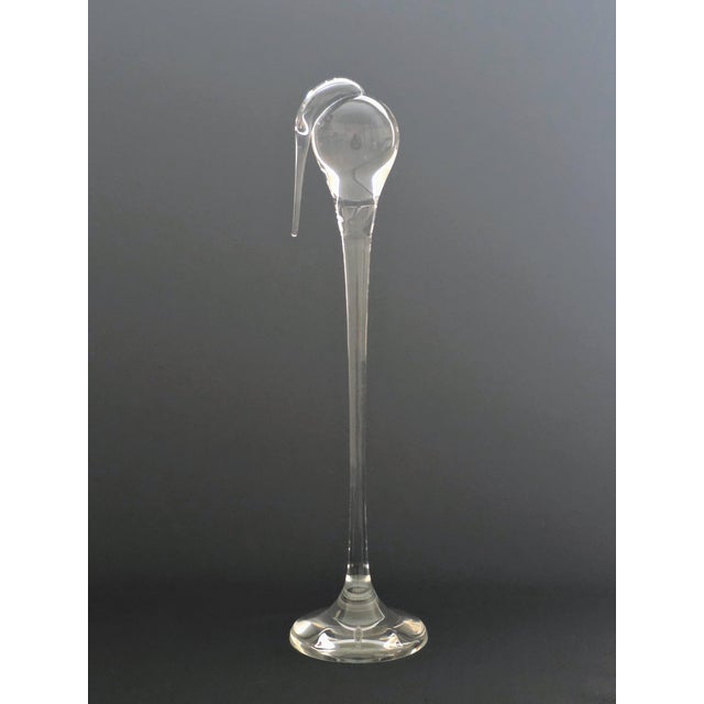 Steuben Glass Late 20th C. Steuben Crystal Stork by Paul Schulze For Sale - Image 4 of 11