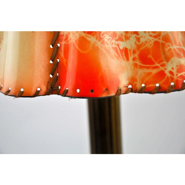 Vintage Art Deco Floral Table Lamp For Sale - Image 4 of 14