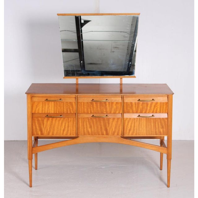 Mid-Century French Mahogany Dressing Table with Mirror, 1960s For Sale - Image 13 of 13
