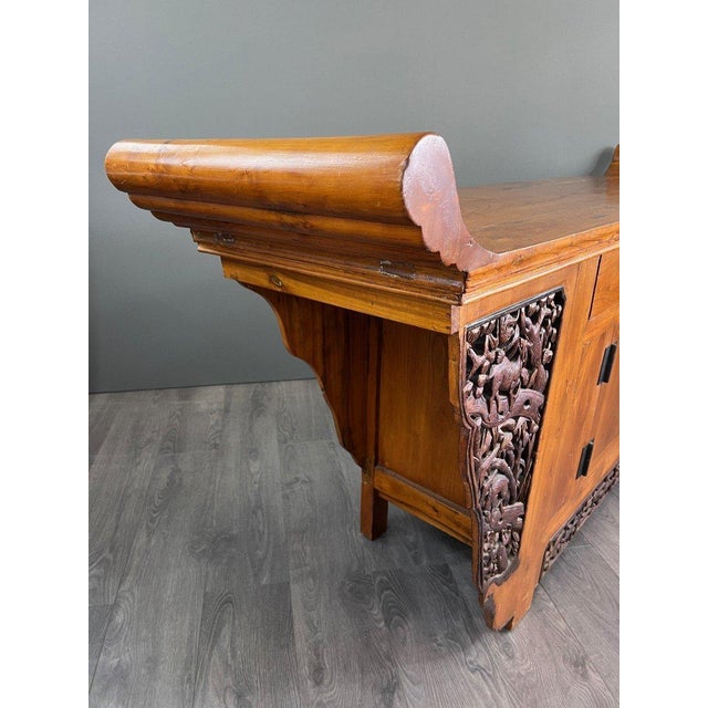 Antique 20th Century Japanese Pine Console Buffet For Sale - Image 6 of 9