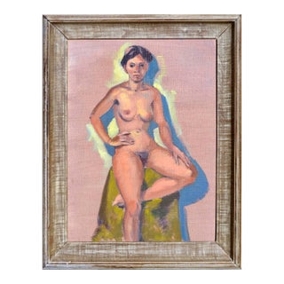 Mid Century Female Nude Figure, Sea Cliff Beach by Jon Blanchette For Sale