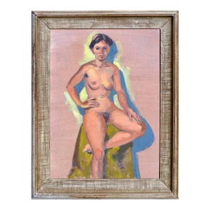 Mid Century Female Nude Figure, Sea Cliff Beach by Jon Blanchette