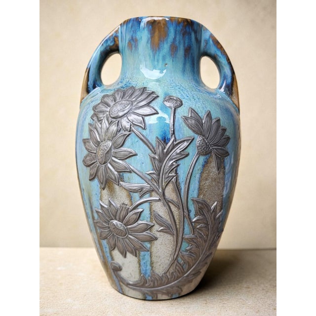 Vintage Stoneware Vase from Pierrefonds, 1930s For Sale - Image 6 of 11