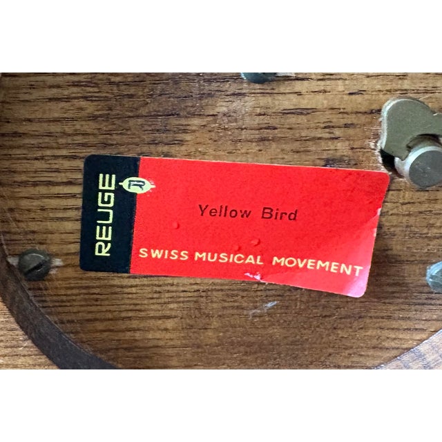 Vintage Anri Siegfried Hafner Reuge "Yellow Bird" Music Box For Sale - Image 10 of 10